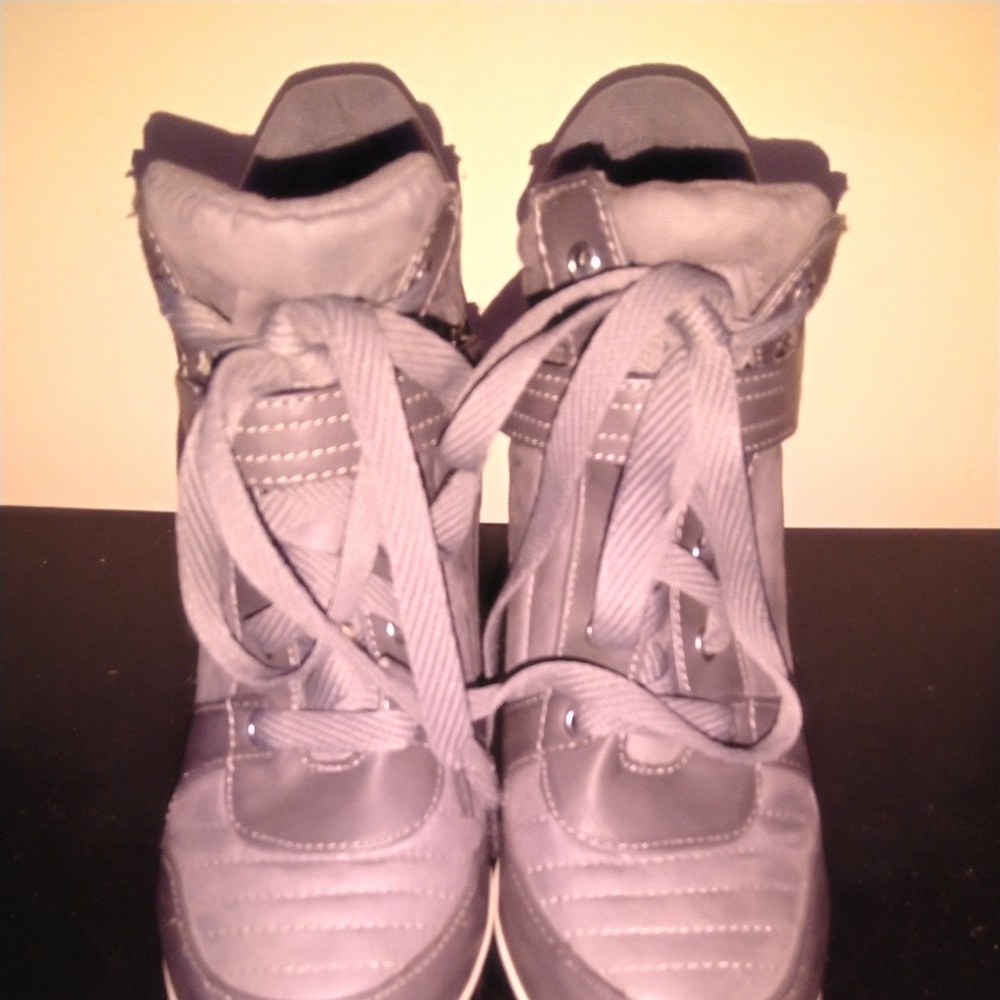 H&M high top suede & leather sneakers FINAL $$